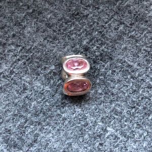 Pink Crystal Bead Pandora Charm